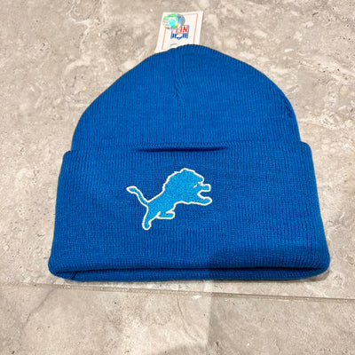 DETROIT LIONS HAT BEANIE KNIT POM NEW ERA GOLD COLLECTION NFL + 1 Extra