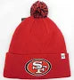 San Francisco 49ers Red '47 Brand Cuffed Pom Knit Beanie Hat