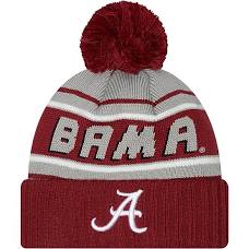 Alabama Crimson Tide New Era Cheer Cuff Knit Pom Hat