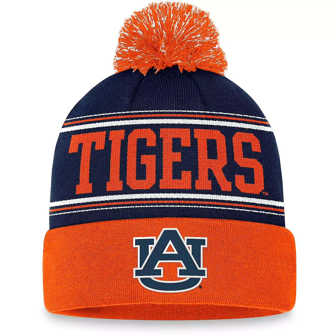 Auburn Tigers Top of the World Fashion Cuffed Pom Knit Hat