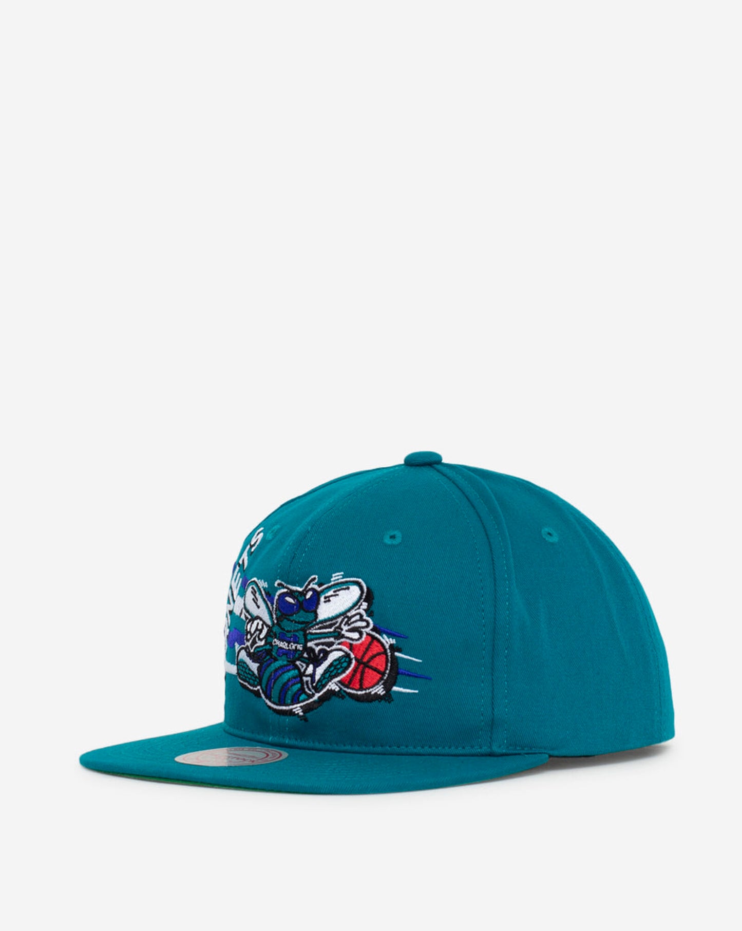 Charlotte Hornets Teal Mitchell & Ness Hardwood Classic Retro Bolt Deadstock Snapback Cap/Hat