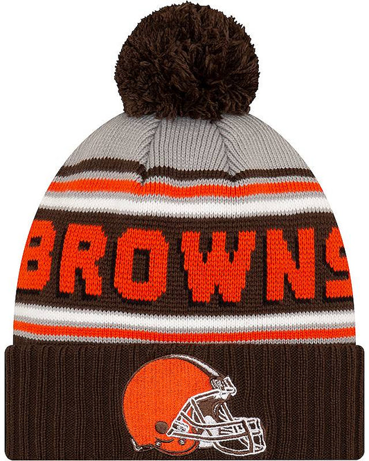 Cleveland Browns New Era Cheer Knit Beanie w/pom - Multicolored