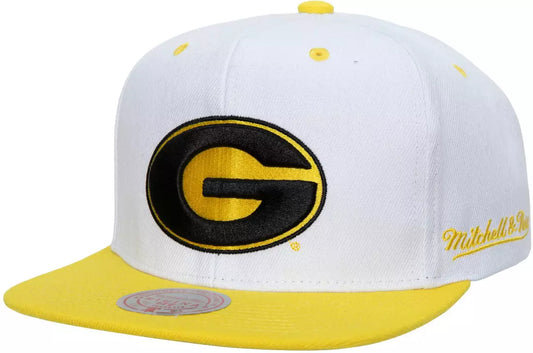 Grambling State Tigers White Mitchell & Ness Dropback Adjustable Snapback Cap/Hat