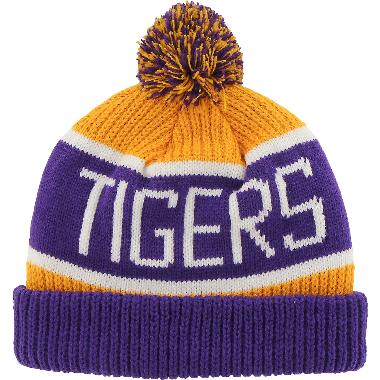 LSU Tigers '47 Brand Calgary Cuff Knit Pom Cap/Hat