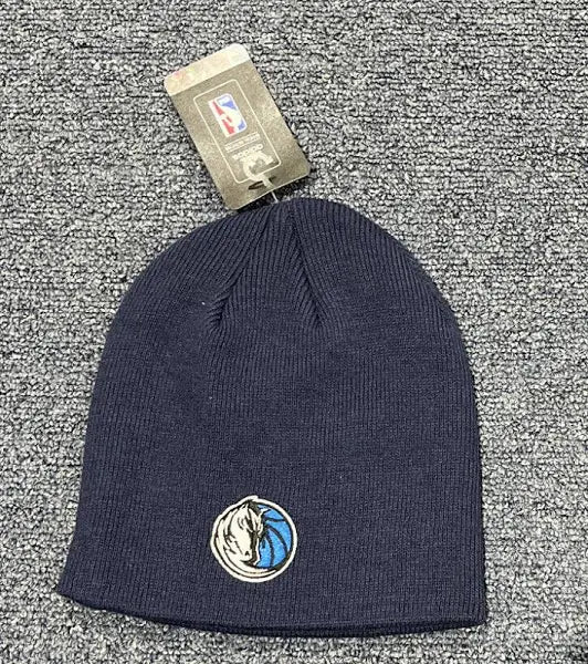 Dallas Mavericks Navy Blue Vintage adidas Cuffless Knit Skull Cap Beanie Hat