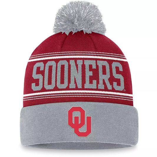 Oklahoma Sooners Top of the World Fashion Cuffed Pom Knit Hat