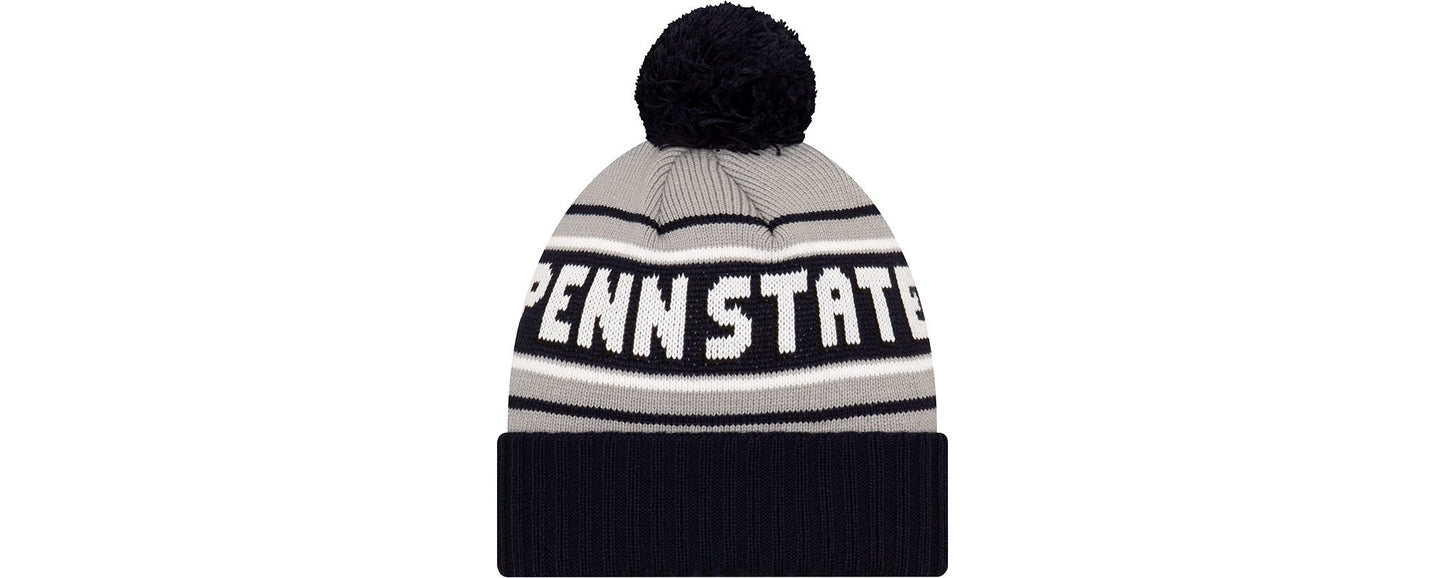 Penn State Nittany Lions Blue New Era Cheer Knit Pom Beanie