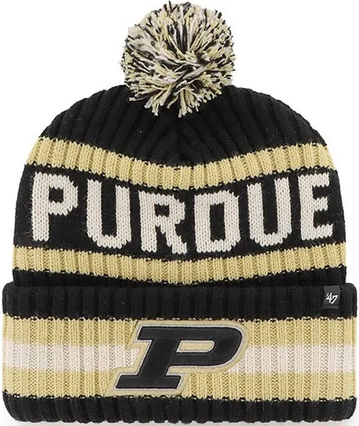 Purdue Boilermakers '47 Brand Bering Pom Cuff Knit Beanie