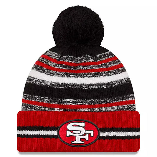 San Francisco 49ers New Era Cold Weather Sports Pom Knit Beanie Hat