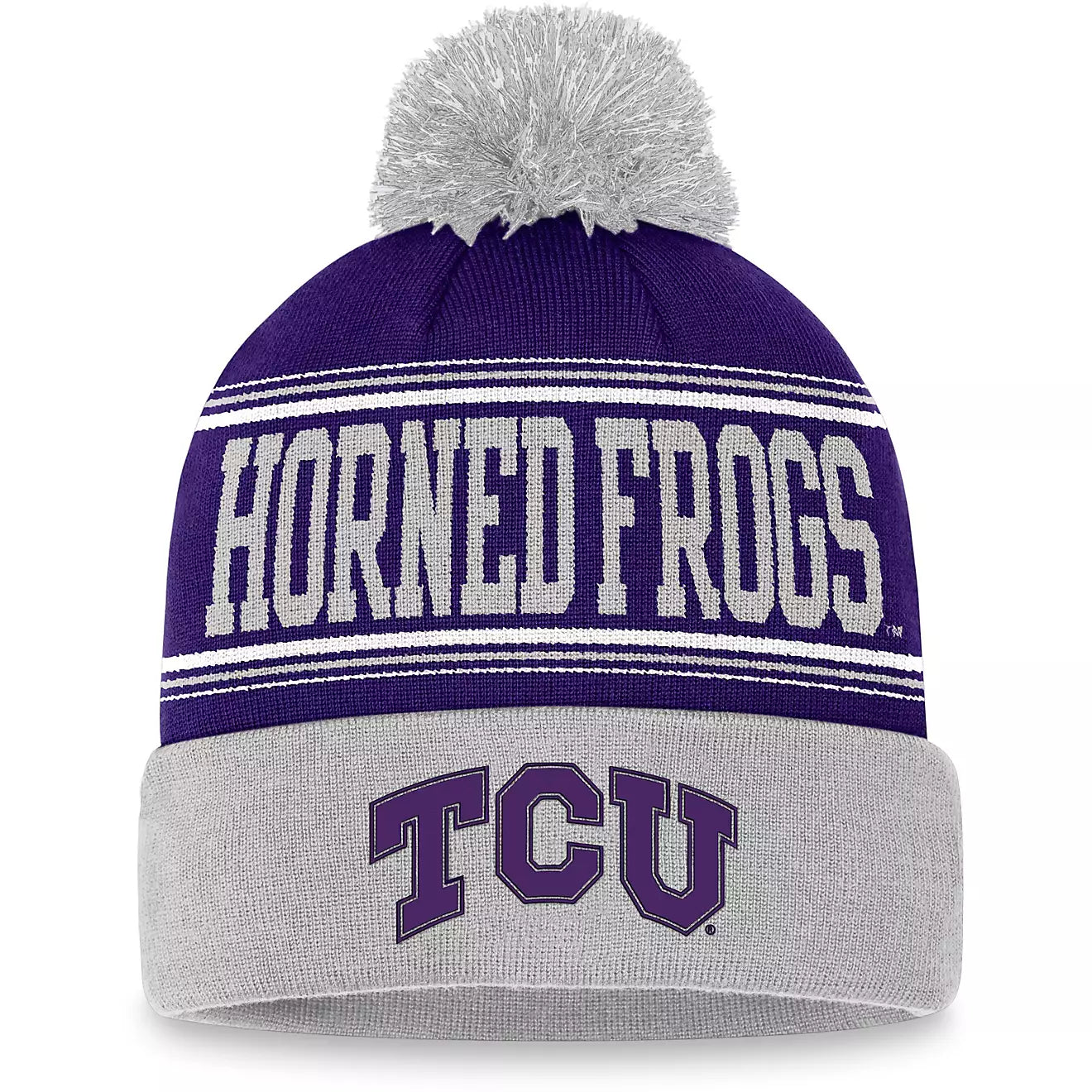 TCU Horned Frogs Top of the World Fashion Cuffed Pom Knit Hat