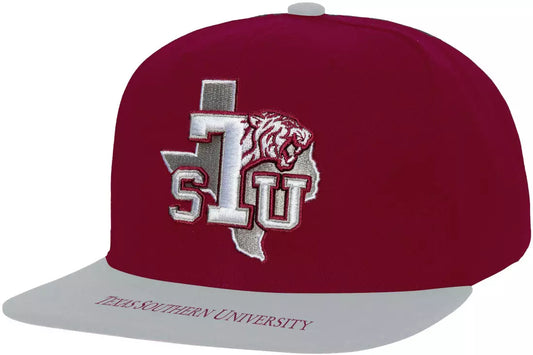 Texas Southern Tigers Maroon Mitchell & Ness Logo Bill Snapback Cap/Hat