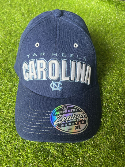 North Carolina Tar Heels Blue Zephyr Stretch Fit Cap/Hat - X-Large