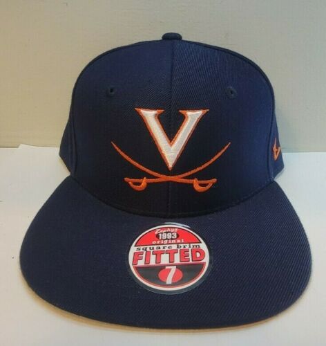 Virginia Cavaliers Blue Vintage Zephyr "Square Brim Fitted" Cap/Hat - 7