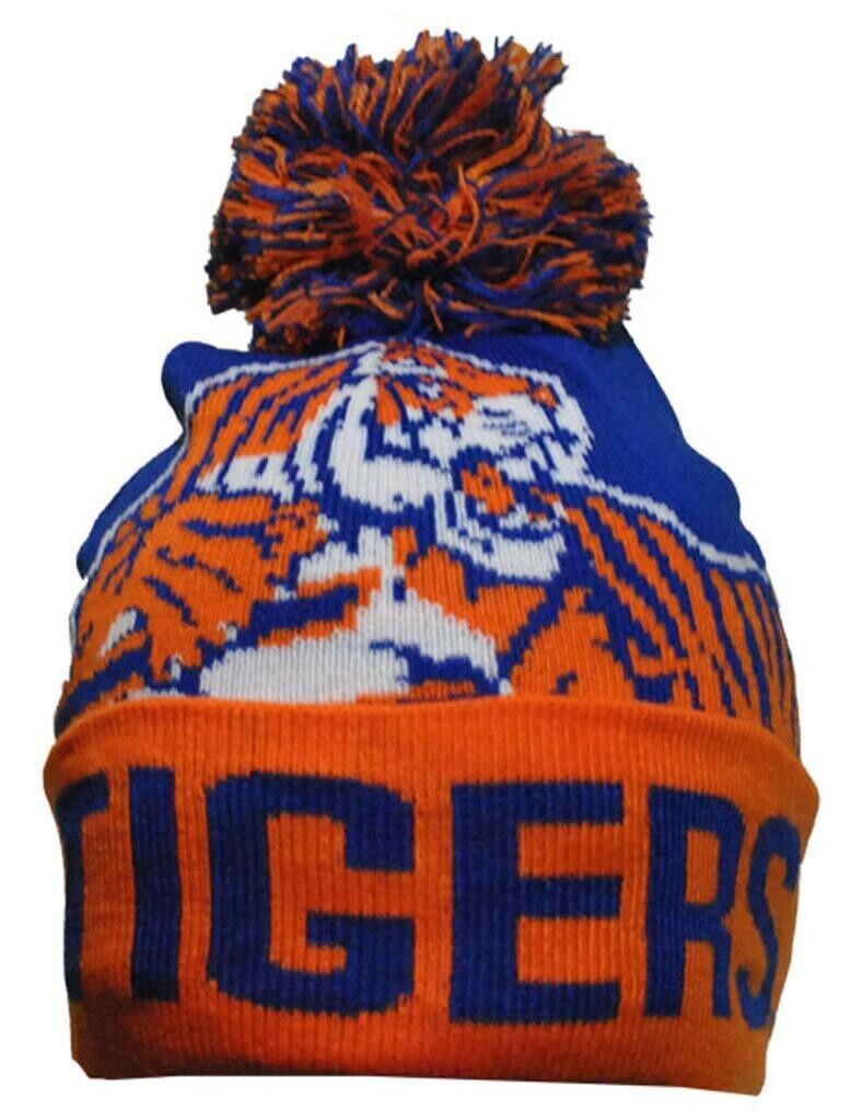 Savannah State University Tigers Beanie w/Multicolor Pom