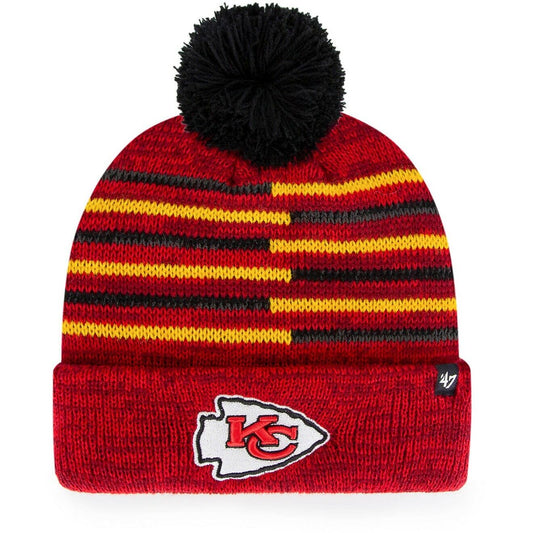 Kansas City Chiefs '47 Brand Ablaze Cuff Knit Cap w/pom - Multicolor