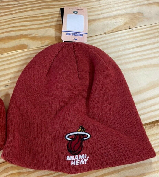 Miami Heat Red Adidas Knit Skullcap Beanie Hat