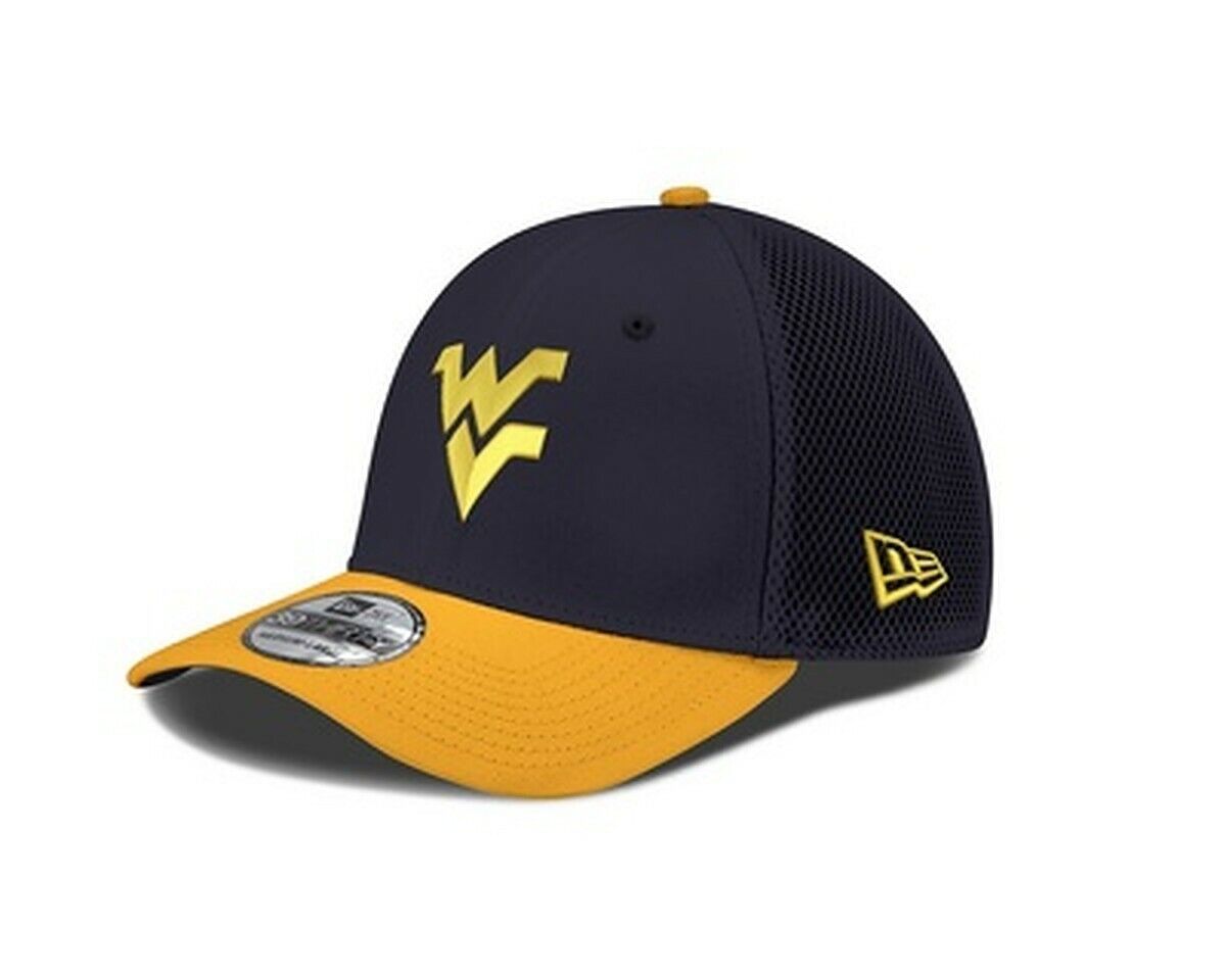 West Virginia Mountaineers Blue & Gold New Era 3930 Fitted Cap - Medium/Large