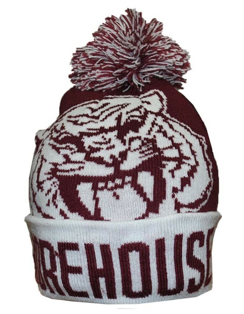 Morehouse College Maroon Tigers beanie w/pom - HBCU