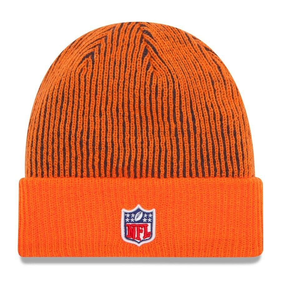 Denver Broncos Orange New Era Sideline Official Tech Cuffed Knit Hat