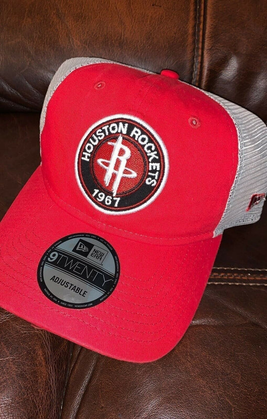 Houston Rockets Red New Era "9 Twenty" Trucker Hat w/Gray Meshback Snapback Cap