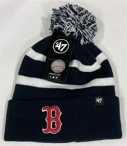 Boston Red Sox Navy '47 Brand Breakaway Knit Cuff Cap w/ Pom
