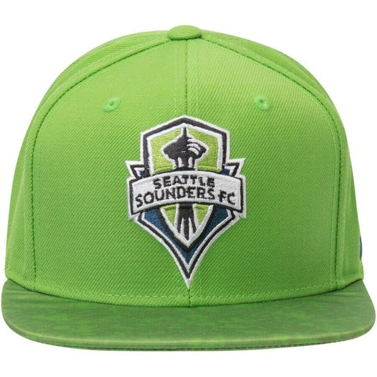 Seattle Sounders FC Adidas Rave Green Jersey Hook Flatbrim Snapback Ca