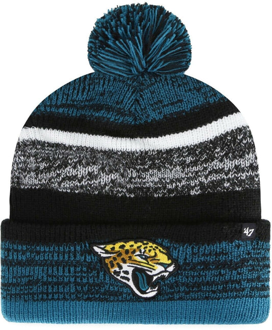 Jacksonville Jaguars Teal '47 Brand Northward Cuff Knit Pom Hat