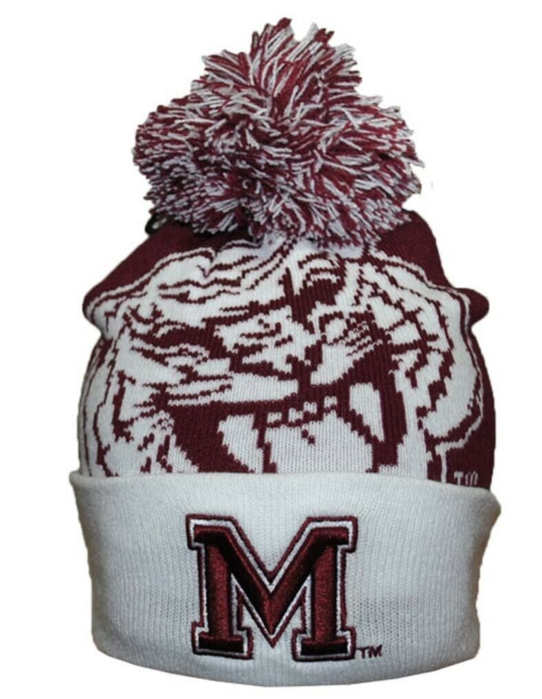 Morehouse College Maroon Tigers beanie w/pom - HBCU