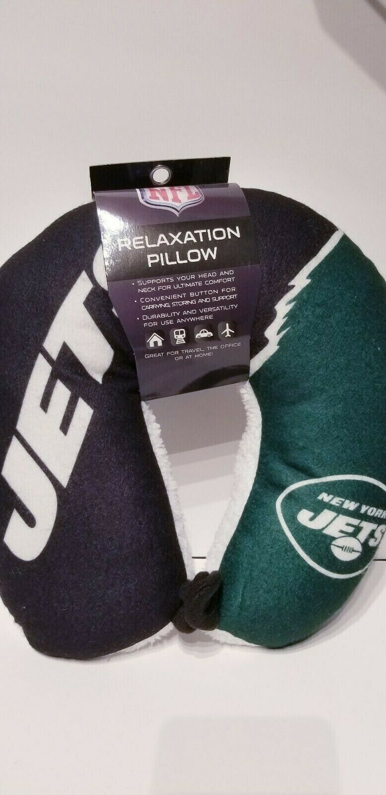 New York Jets Relaxation Travel Neck Pillow - Multicolored