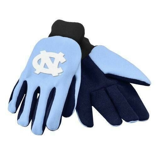 UNC Tarheels Palm Colored Utility Gloves w/Navy Blue Palm