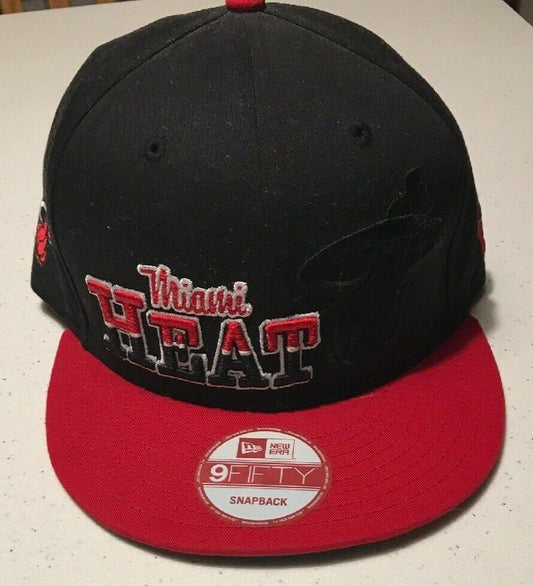 Miami Heat Black & Red New Era 9Fifty NBA Hardwood Classics Snapback C