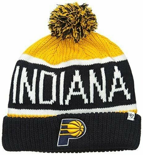 Indiana Pacers '47 Brand Calgary Cuff Knit Beanie Hat w/pom 