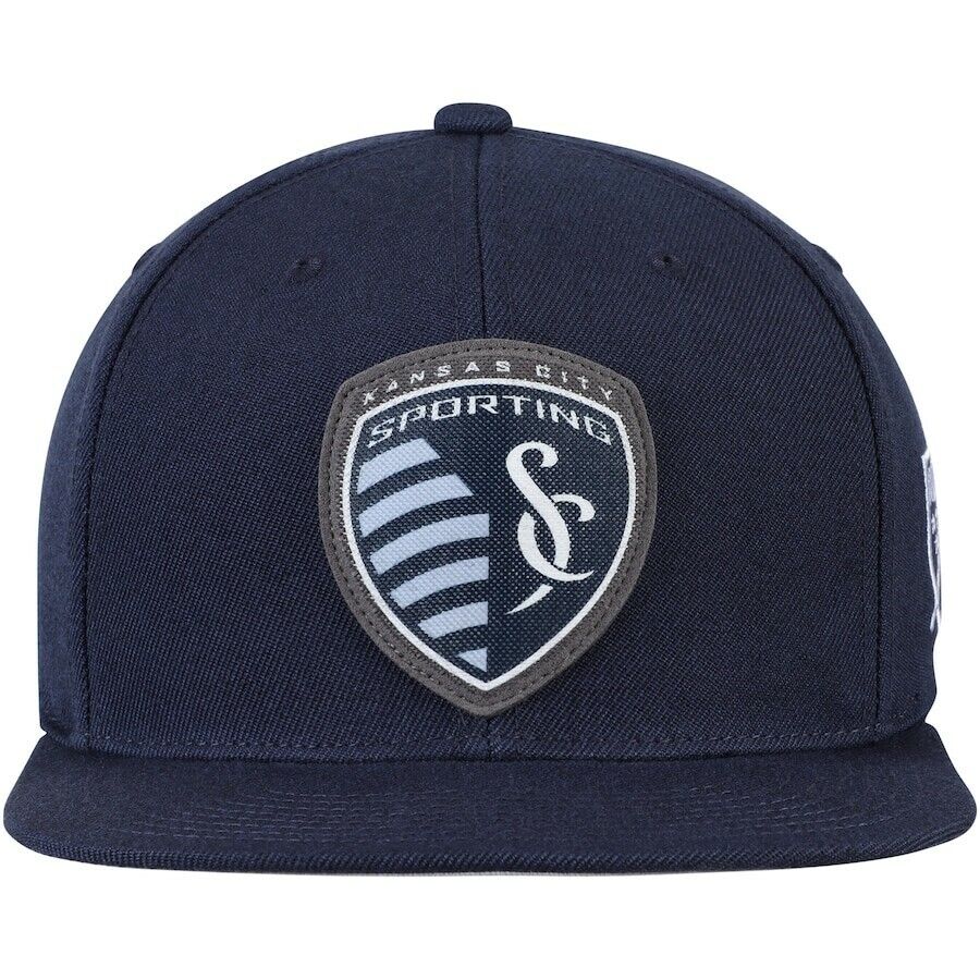 Sporting Kansas City Navy Mitchell & Ness Silicon Grass Adjustable Snapback Cap/Hat