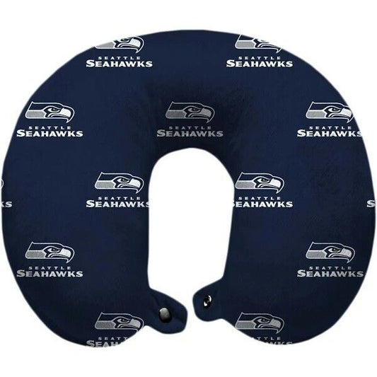 Seattle Seahawks Blue Relaxation/Travel Neck Pillow - TSA Approved