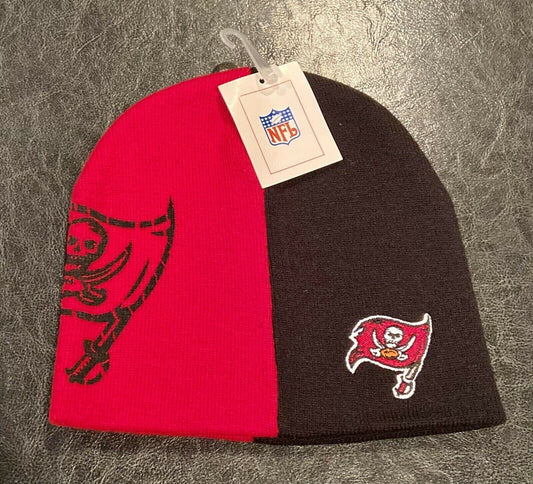 Tampa Bay Buccaneers Beanie Knit Skull Cap - NFL - Red & Black