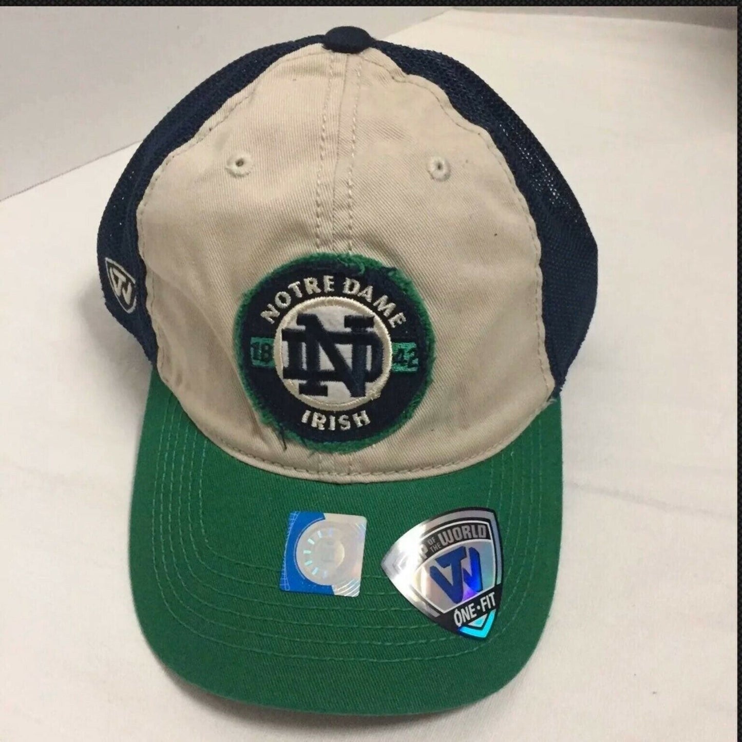 Notre Dame Fighting Irish Multicolor Top of the World Fitted Cap - Med