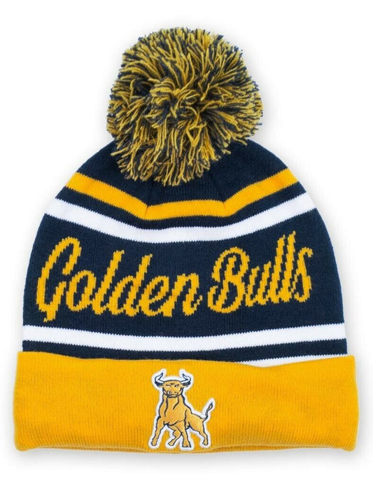 Johnson C. Smith Golden Bulls beanie w/pom - HBCU