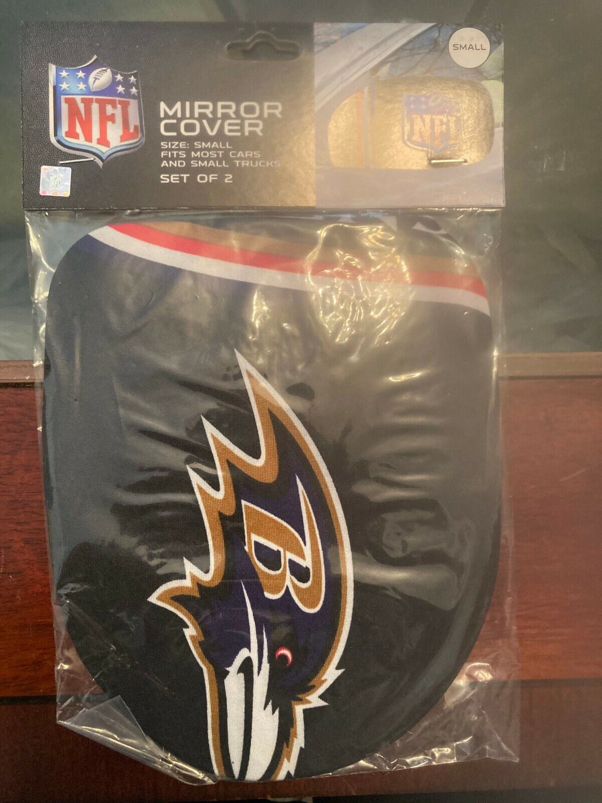 Baltimore Ravens NFL Mirror Covers (2 Pack) - Small [for mirrors under