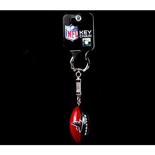 Atlanta Falcons Red & Black Football Keychain