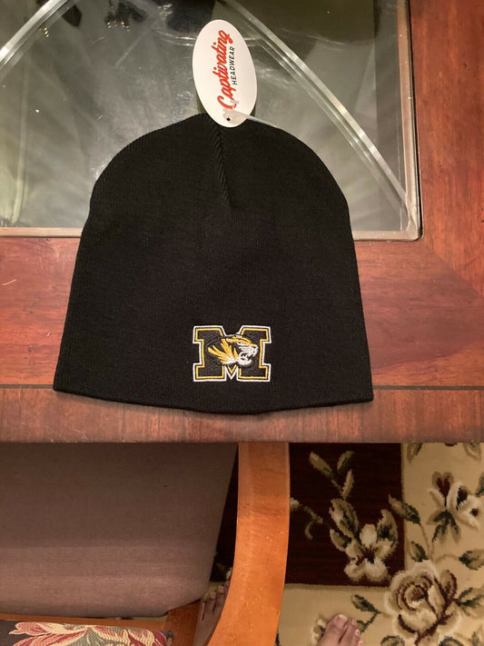 Missouri Tigers Black Captavating Headwear Skullcap Beanie Hat