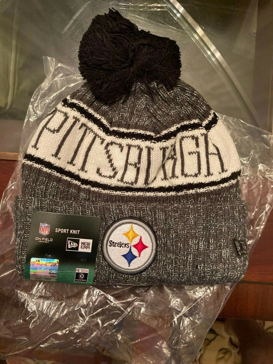 New Era Pittsburgh Steelers "Blackout" NFL Sideline Sport Knit Hat