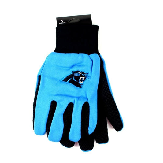 Blue Carolina Panthers Utility Gloves w/Black Palm