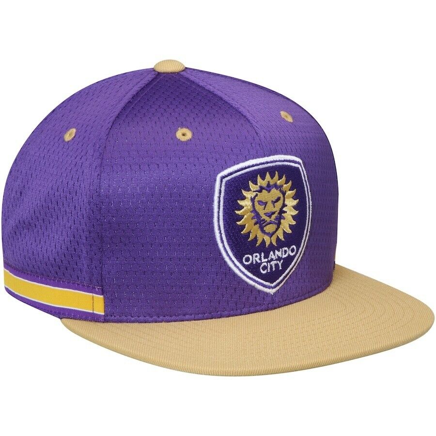 Orlando City SC Mitchell & Ness Purple Woven Stripe Adjustable Snapbac