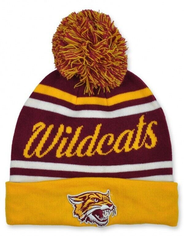 Bethune-Cookman University Wildcats Maroon & Gold beanie w/pom - HBCU