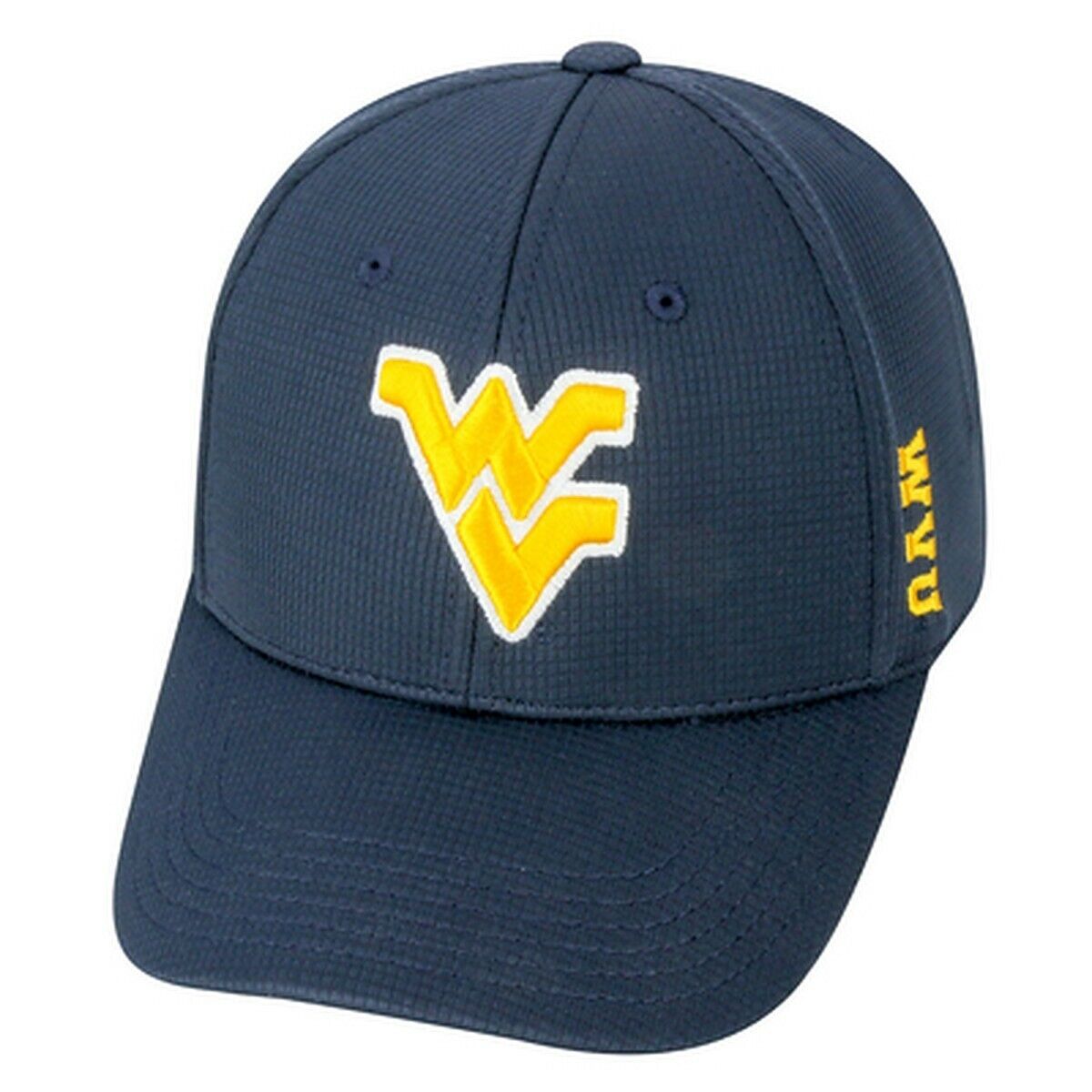 WVU Mountaineers Blue Top of the World Booster + 1 Fitted Hat w/Memory Fit - Medium/Large