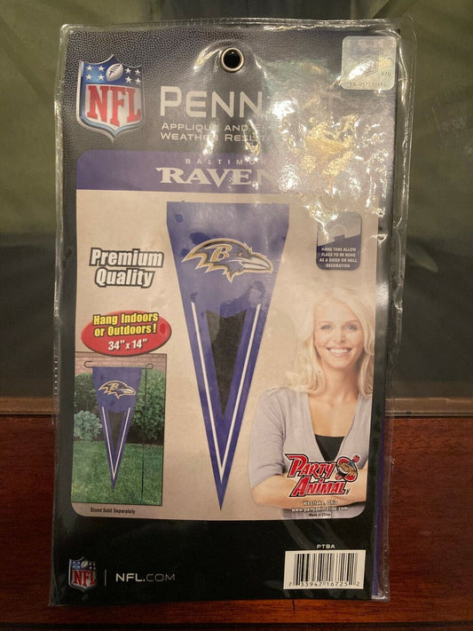 Baltimore Ravens Embroidered Yard / Wall Pennant - 34" X 14"