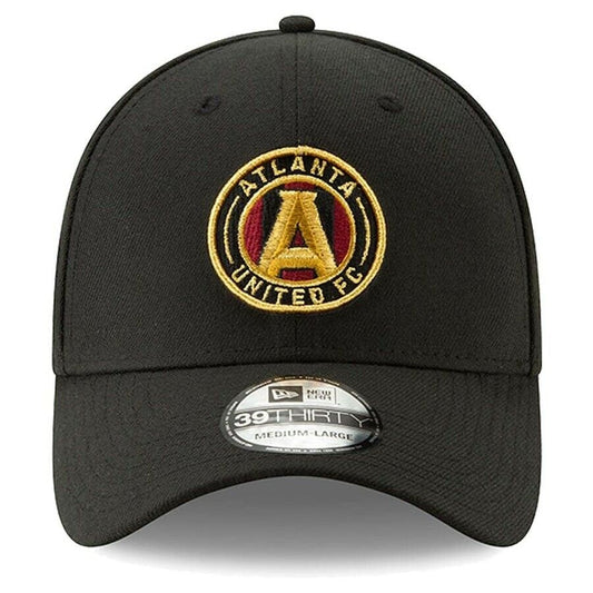 Atlanta United FC Black New Era Team Logo 39THIRTY Fitted Flex Hat - L