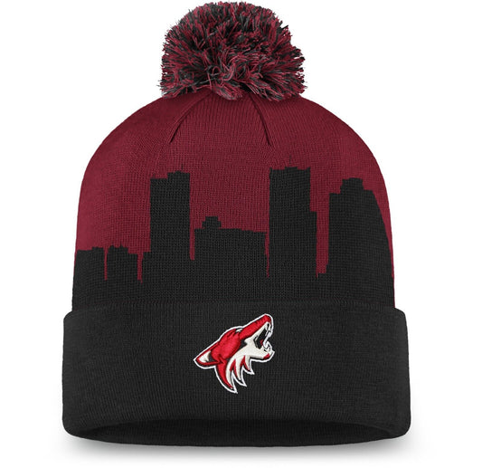 Arizona Coyotes Maroon Fanatics Branded Hometown Pom Cuffed Knit Hat