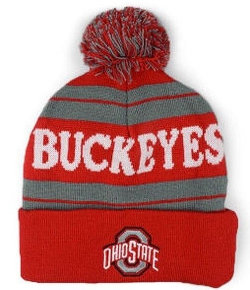 Ohio State Buckeyes Red Dream On Cuffed Knit Pom Hat