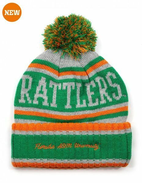 Florida A&M Rattlers Multicolor Beanie Hat w/pom - HBCU